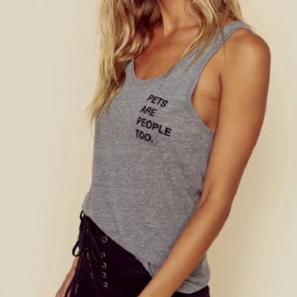good hYOUman // gray ‘pets are people too’ tank - Picture 7 of 7